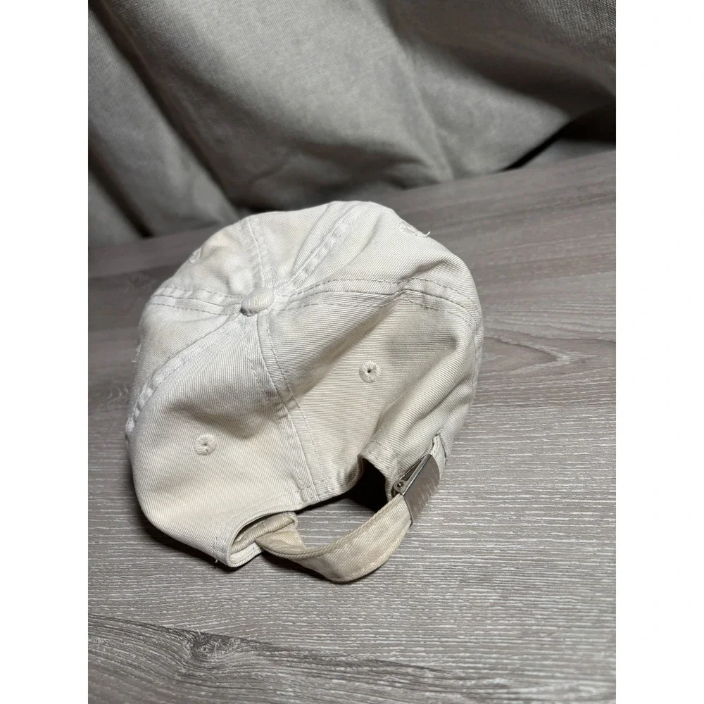 Born to Fish Forced to Work Bass Fishing Hat Embroidered Off White Dad Cap